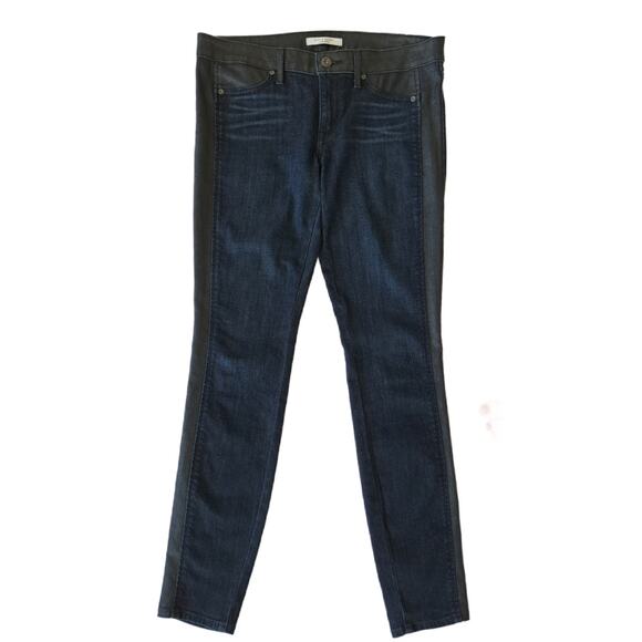 Rich & Skinny Dark Wash Tuxedo Stripe Coated Skinny Jeans Size 29 - Picture 2 of 9